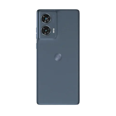 Motorola Edge 50 Fusion in Forest Blue, back view