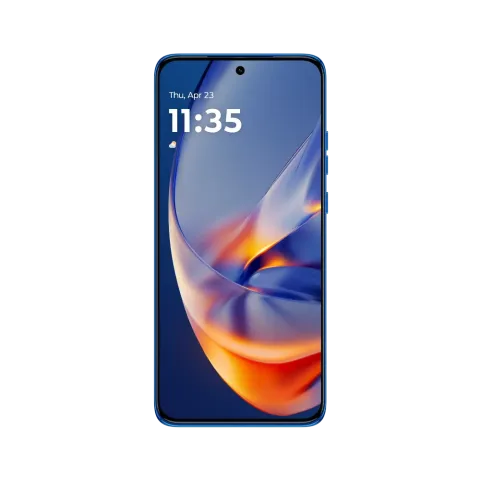 Motorola Edge 50 Neo in Nautical Blue, front view