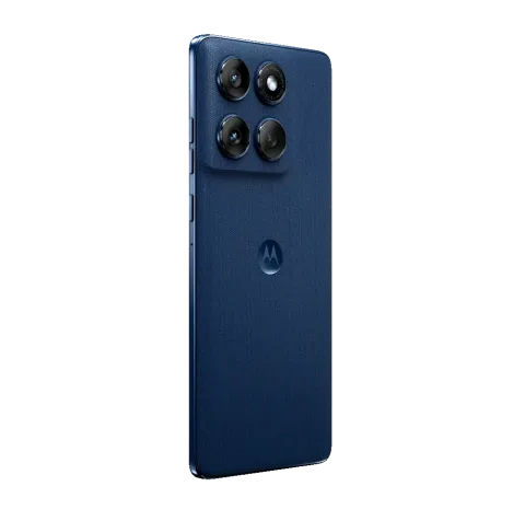 Motorola Edge 60 in Gibraltar Sea, back three-quarter angle
