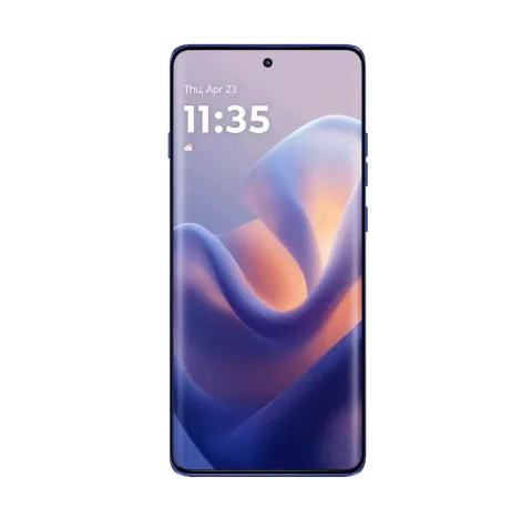 Motorola Edge 60 Pro in Dazzling Blue, front view
