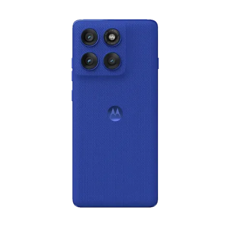 Motorola Edge 60 Pro in Dazzling Blue, back view