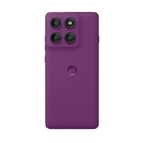 Motorola Edge 60 Pro in Sparkling Grape, back view