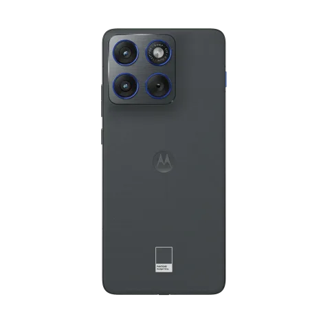 Motorola Edge 70 in Gadget Grey, back view