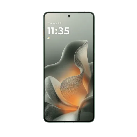 Motorola Edge 70 in Lily Pad, back view