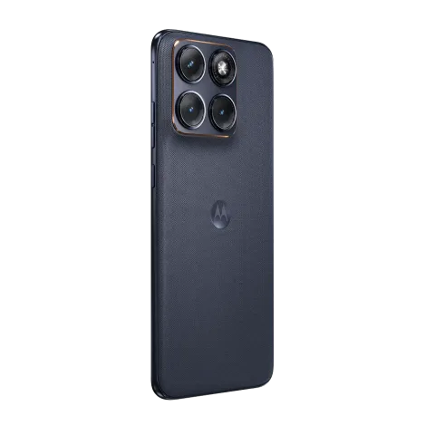 Motorola Edge 70 Fusion in Silhouette - back three-quarter view