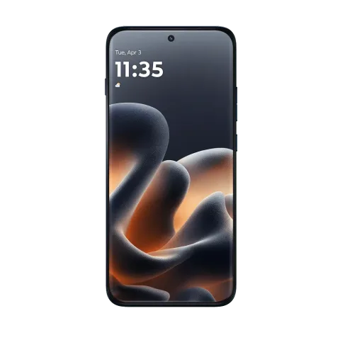 Motorola Edge 70 Pro in PANTONE Titan, front view showing display