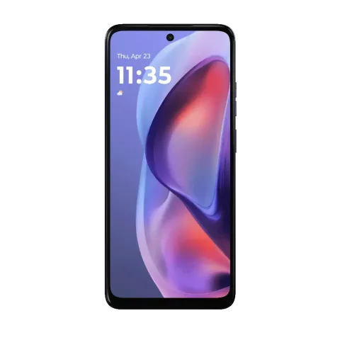 Moto E15 in Fresh Lavender, front view