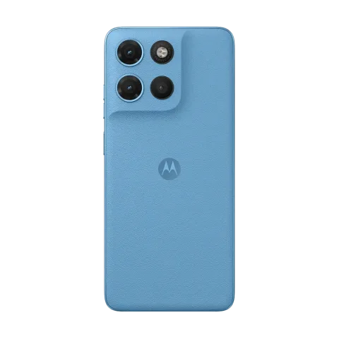 Moto G17 in Alaskan Blue - back view
