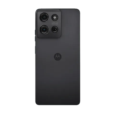 Moto G75 5G in Charcoal Grey, back view