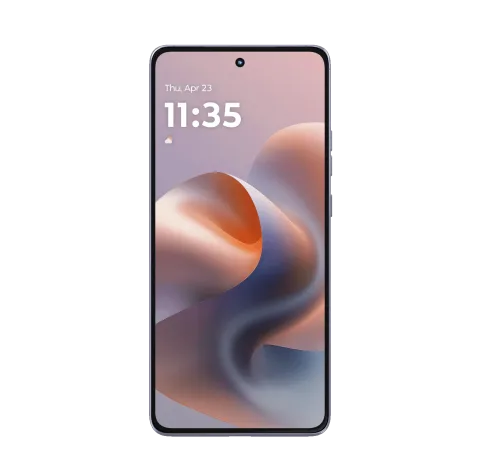 Moto G86 5G in PANTONE Cosmic Sky, front view