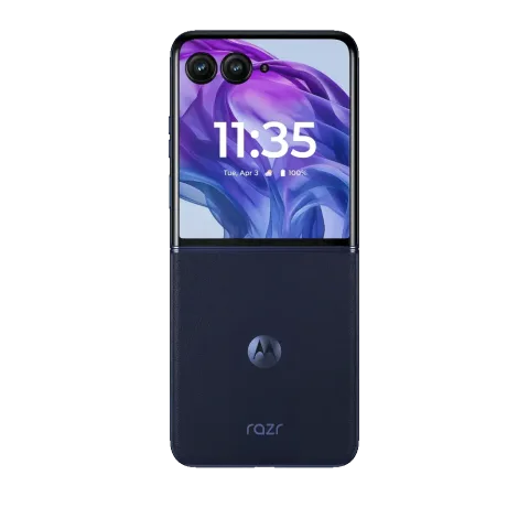 Motorola Razr 50 Ultra in Midnight Blue, closed