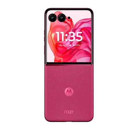 Motorola Razr 50 Ultra in Hot Pink, closed