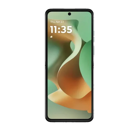 Motorola Razr 60 in Spring Bud green, open
