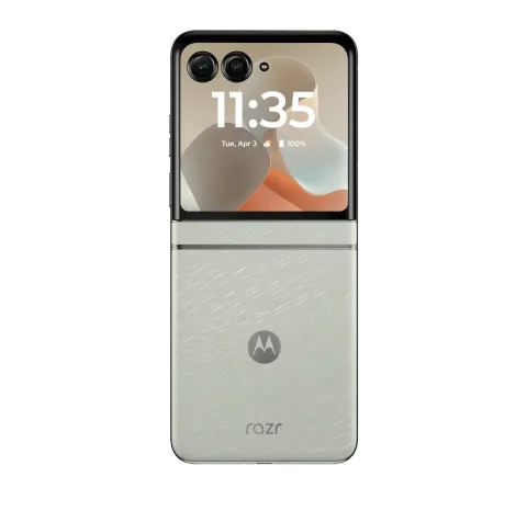 Motorola Razr 60 in Lightest Sky, closed