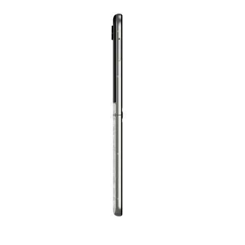 Motorola Razr 70 in PANTONE Bright White, closed, side profile
