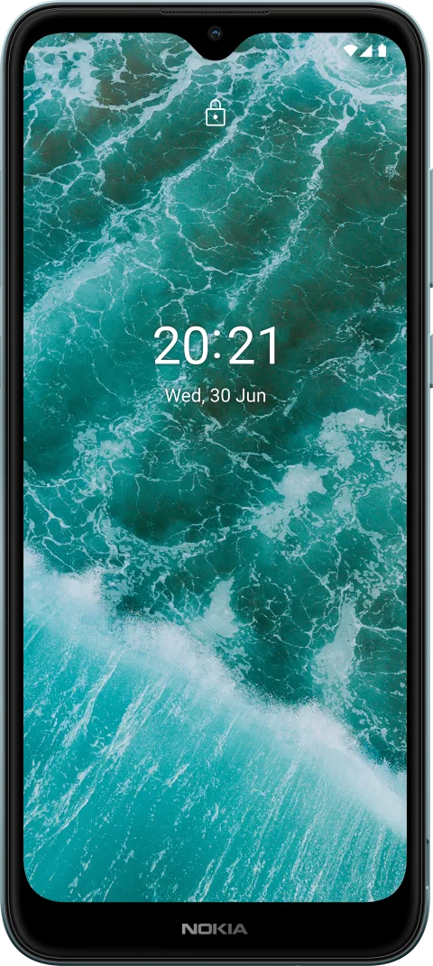 Nokia C30 in White, front view