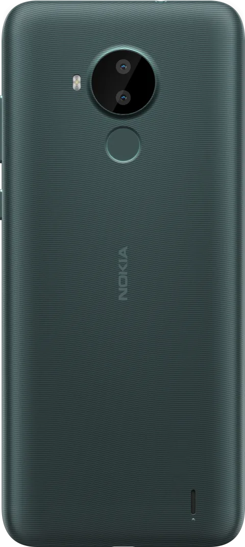 Nokia C30 in Green, back view