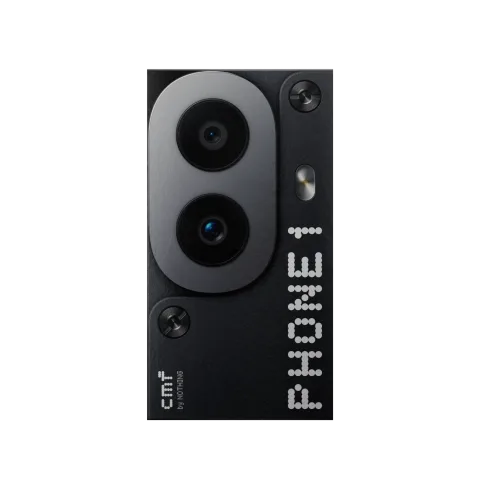 CMF Phone 1 in Black, close-up of the camera module