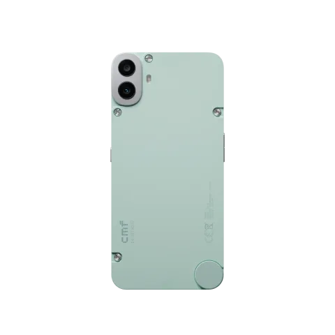 CMF Phone 1 in Light Green, back view