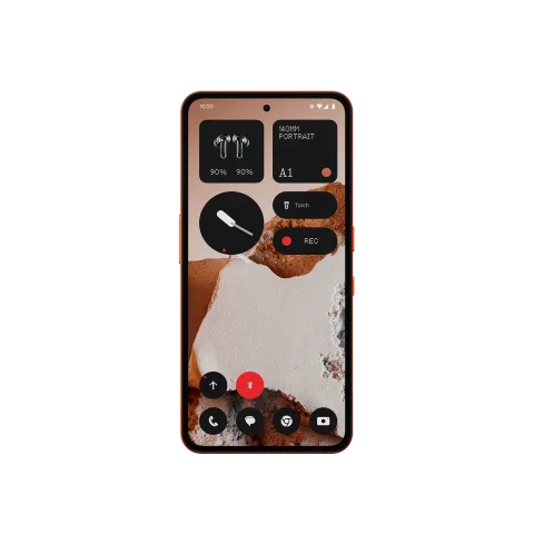 CMF Phone 2 Pro in Orange, front view showing display