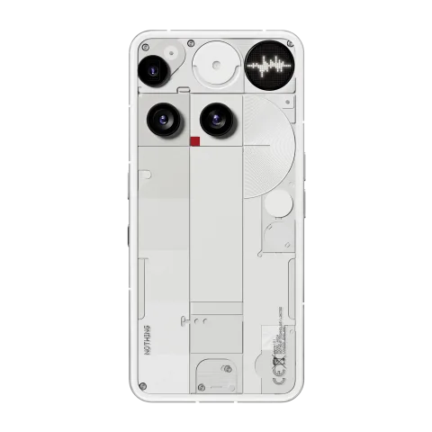 Nothing Phone (3) in White, back view