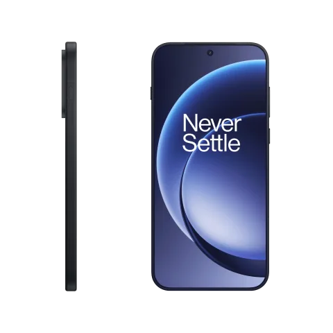 OnePlus 15 in Infinite Black, angled view