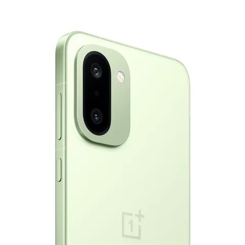 OnePlus 15R in Mint Breeze, rear camera close-up