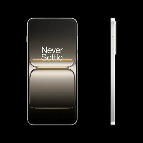 OnePlus Nord 5 in Marble Sands, front display and side profile.