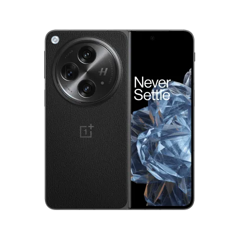 OnePlus Open in Voyager Black, front and back view
