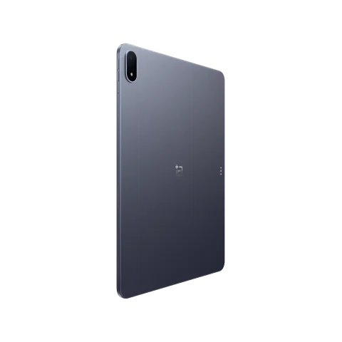 OnePlus Pad 3 in Storm Blue, back close angled view
