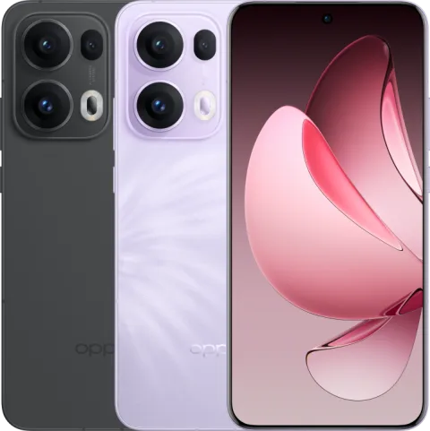 OPPO Reno13 Pro in Grey and Purple with front screen