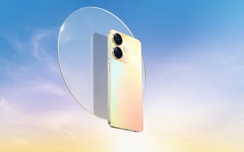 Realme C55 in Sunshower, back view