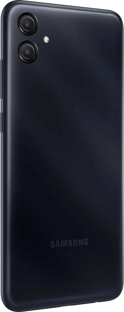 Samsung Galaxy A04e in Black, back view