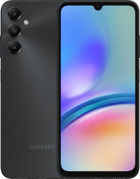 Samsung Galaxy A05s in Black, front and back