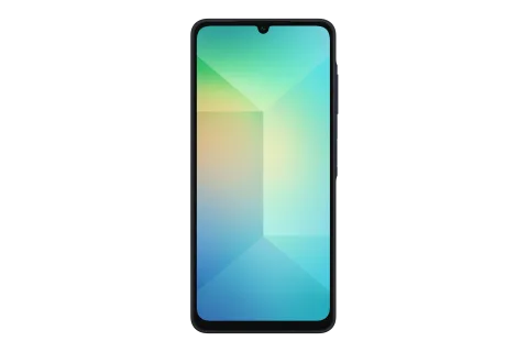 Samsung Galaxy A06 in Black, front view
