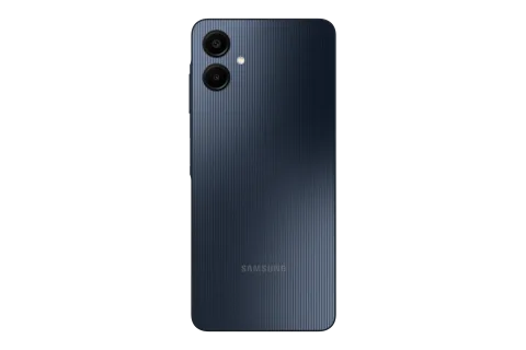 Samsung Galaxy A06 in Black, back view