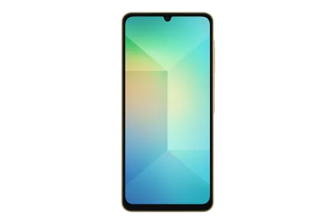 Samsung Galaxy A06 in Gold, front view