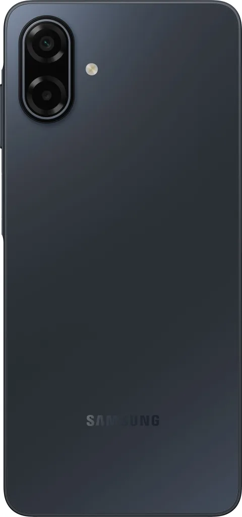 Samsung Galaxy A07 5G in Black, back close-up