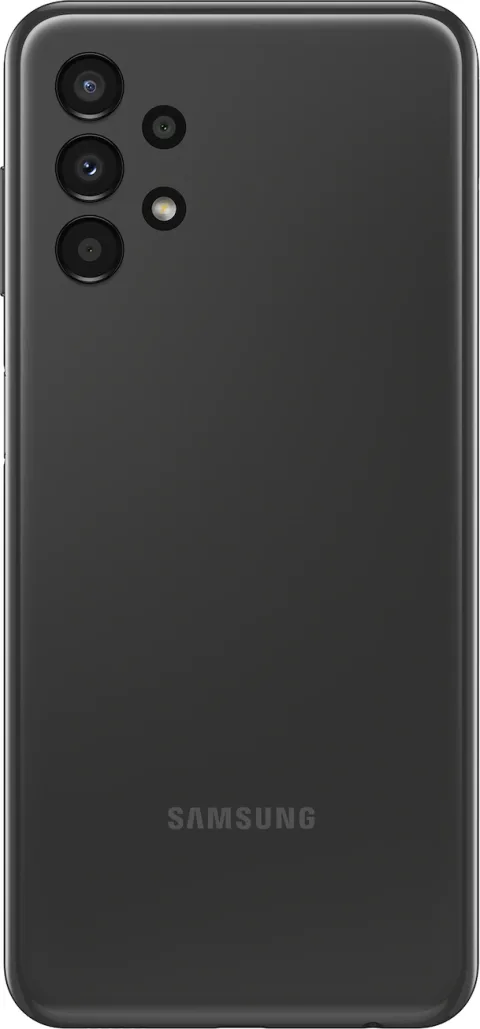 Samsung Galaxy A13 in Black, rear camera view