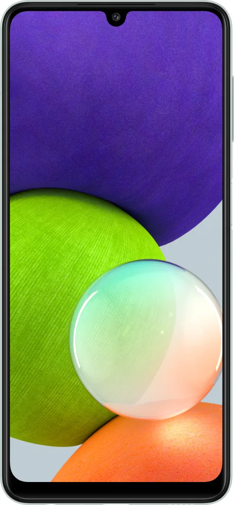 Samsung Galaxy A22 in Mint, front view