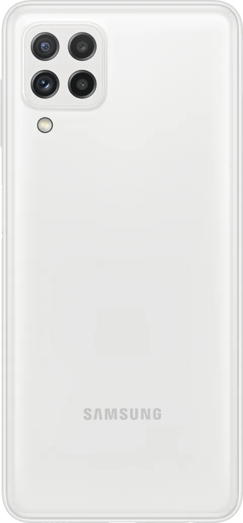 Samsung Galaxy A22 in White, back view