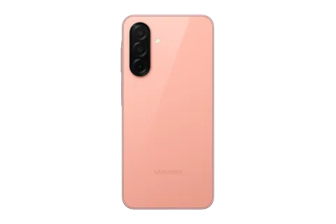 Samsung Galaxy A26 5G in Peach Pink, back view