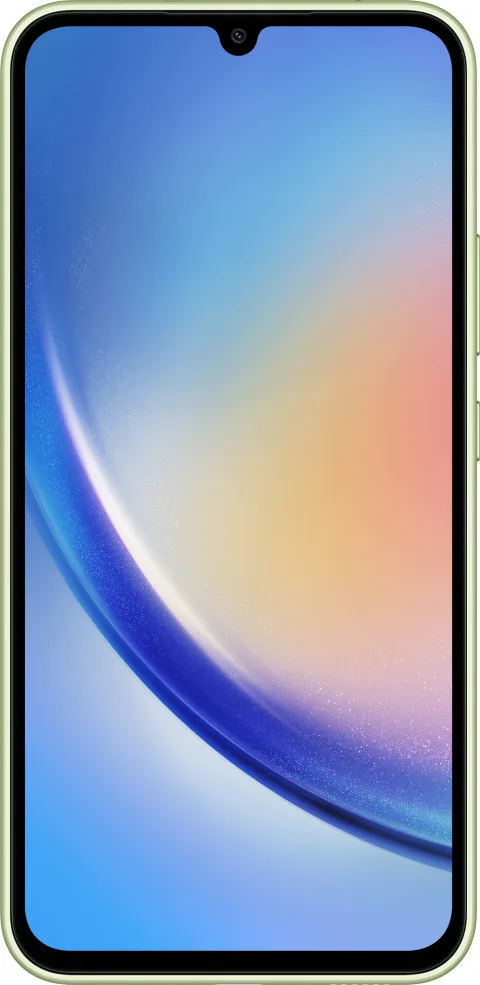 Samsung Galaxy A34 5G in Awesome Lime, front view