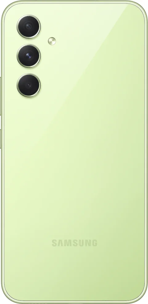 Samsung Galaxy A54 in Awesome Lime, back view