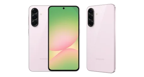 Samsung Galaxy A56 5G in Awesome Pink, front, back and side