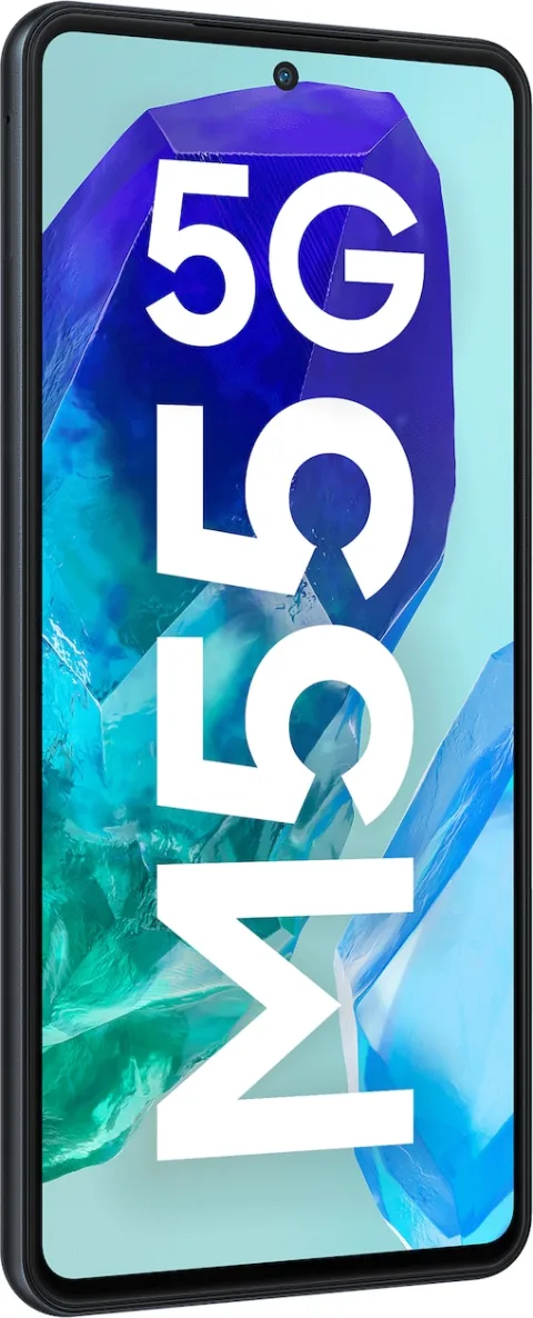 Samsung Galaxy M55 5G in Black, back view