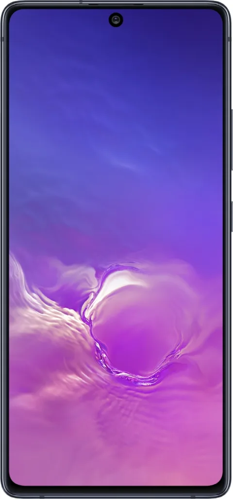 Samsung Galaxy S10 Lite in Prism Black, front view