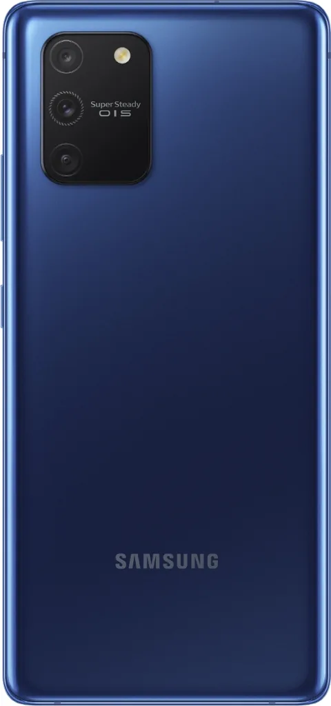 Samsung Galaxy S10 Lite in Prism Blue, back view