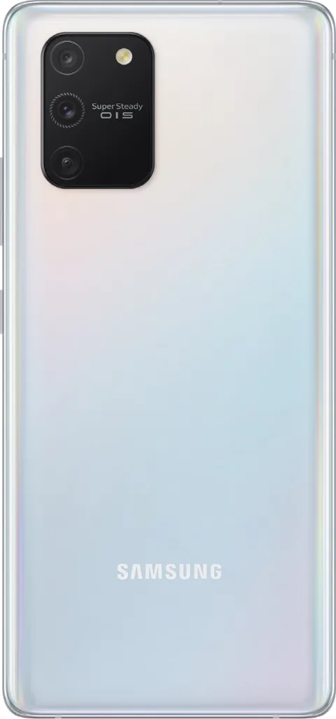 Samsung Galaxy S10 Lite in Prism White, back view