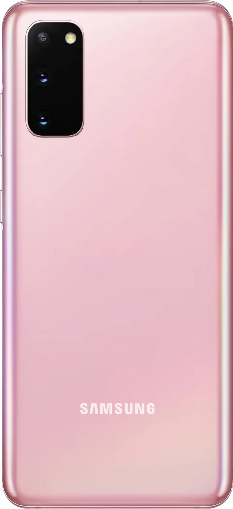 Samsung Galaxy S20, back view, Cloud Pink